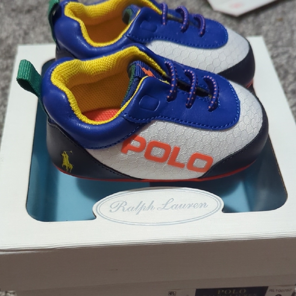 Ralph Lauren Baby Shoes in Blue, White, and Yellow